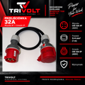 TRIVOLT Przejściówka 32A CEE 4P → CEE 5P 400V – 1 m