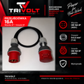 TRIVOLT Przejściówka 16A CEE 4P → CEE 5P 400V – 1 m